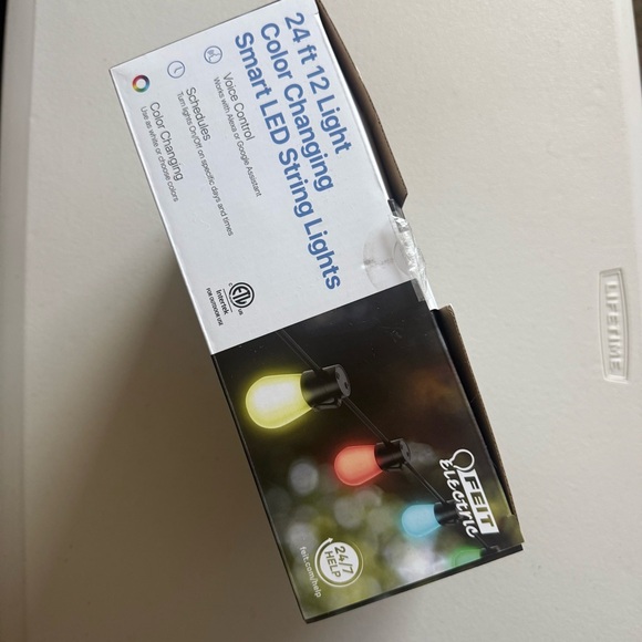 Feit Electric Smart LED String 12 Lights Color Changing - Multicolored 24ft - Picture 2 of 5